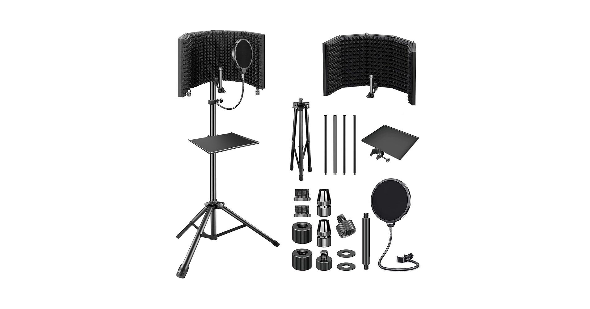 Aokeo アイソレーションシールド　セット Amazon.com: Aokeo Studio Recording Microphone Isolation